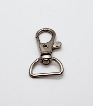 Karabinerhaken 15 mm silberfarben (1 Stück)